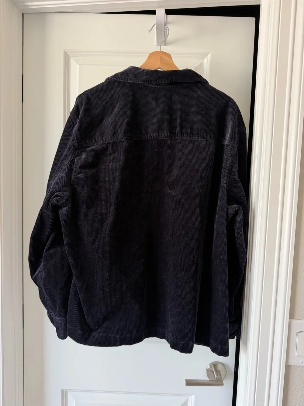 H&M Men's Dark Navy Corduroy Shirt Jacket